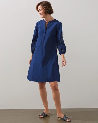 Applique Sleeve Short Dress