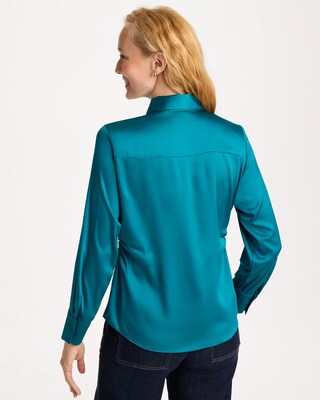 Satin Twill Collared Shirt click to view larger image.