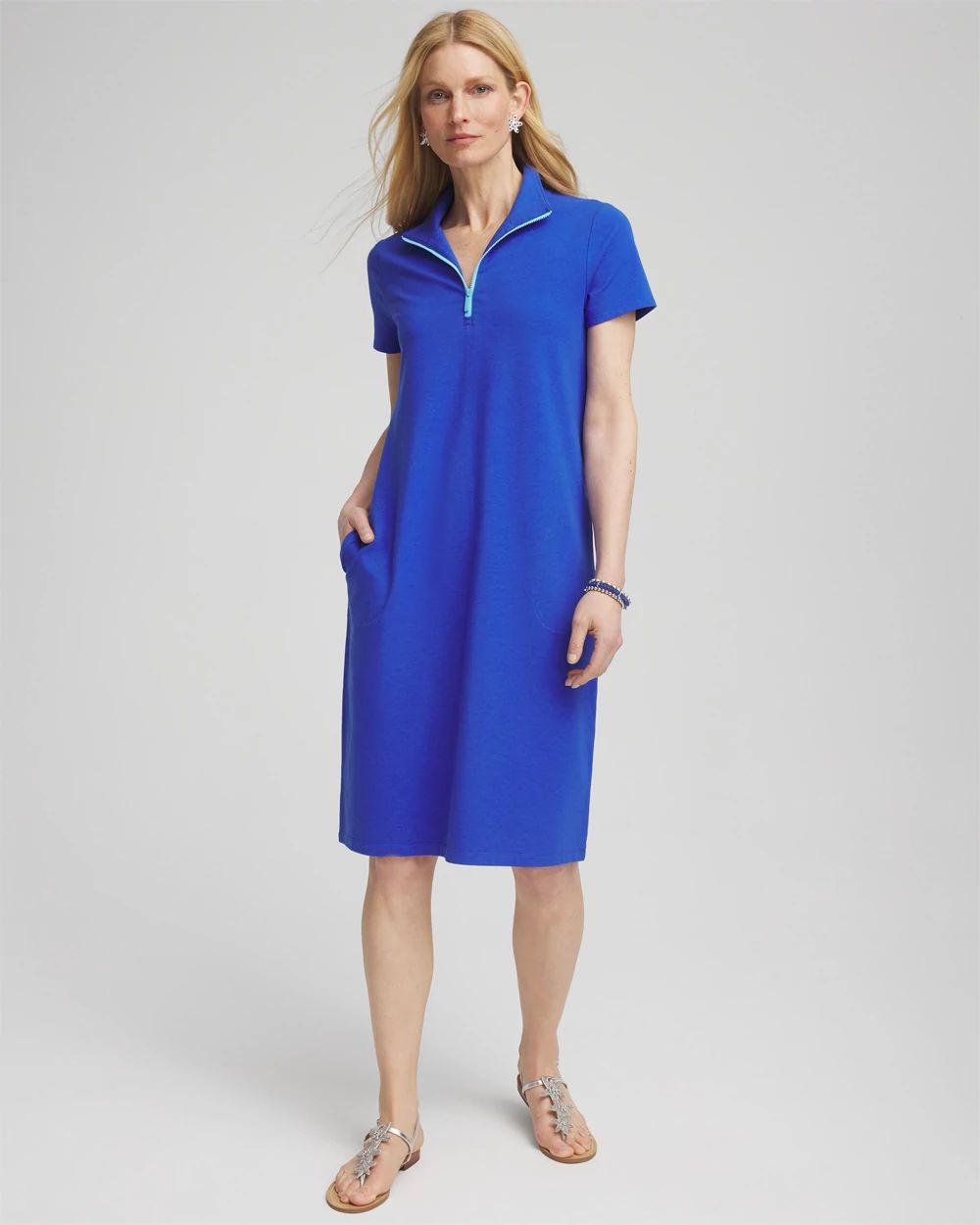 Zenergy® UPF Knit Half-Zip Dress