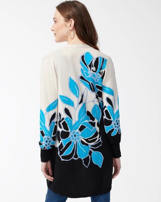 Jacquard Cool Floral Cardigan
