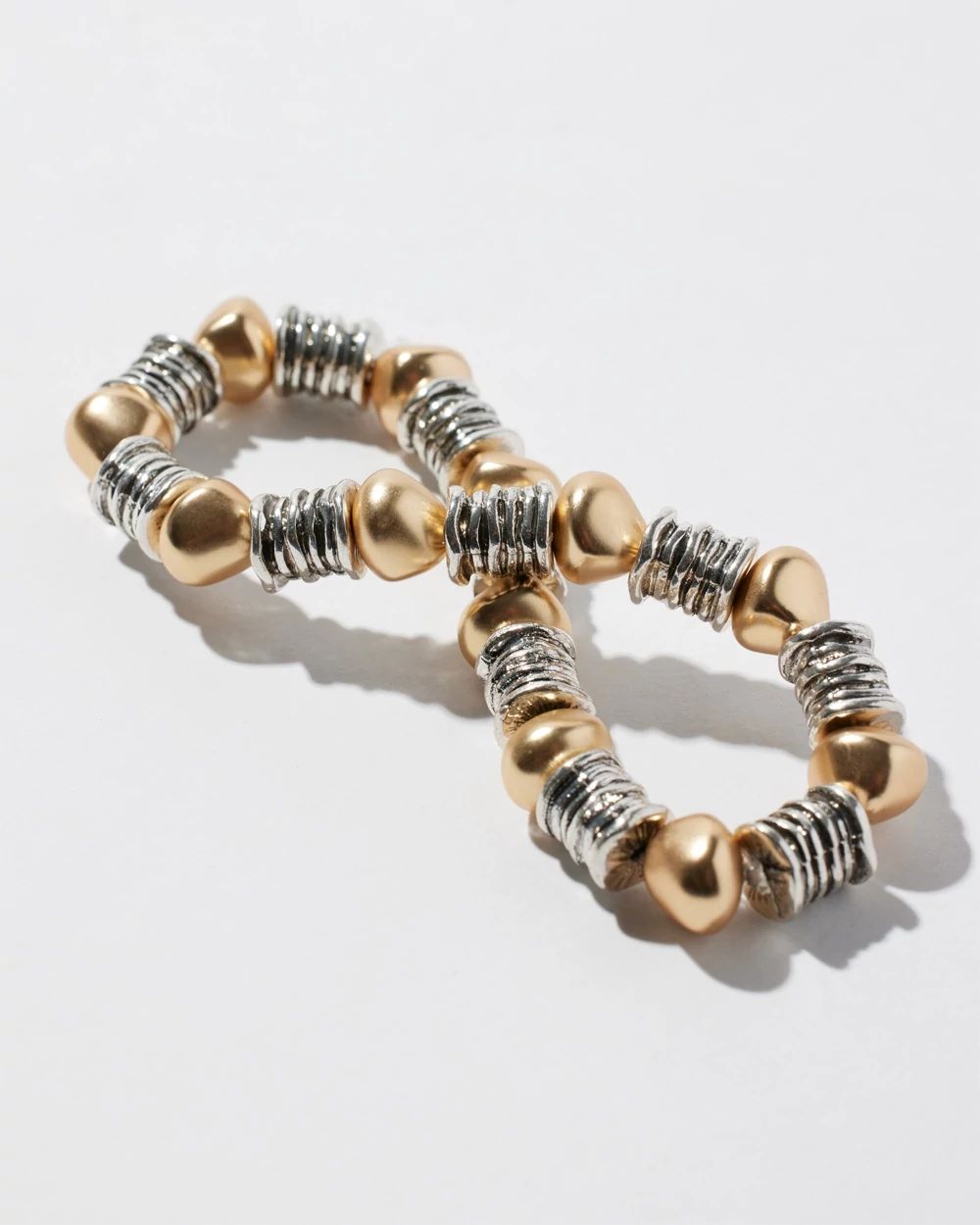 Mixed Metal Stretch Bracelet