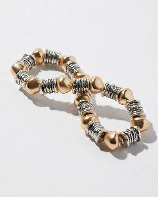 Mixed Metal Stretch Bracelet