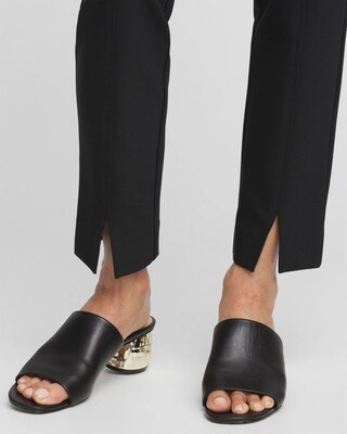 Bi-Stretch Front Seam Slit Ankle Pants click to view larger image.