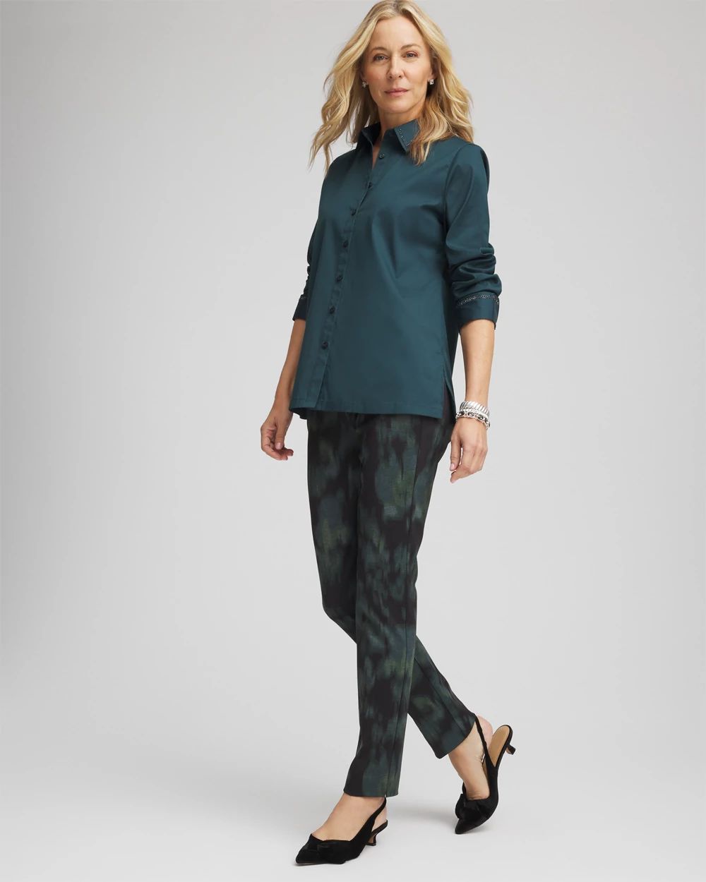 Brinkly Blur Juliet Slim Ankle Pants click to view larger image.