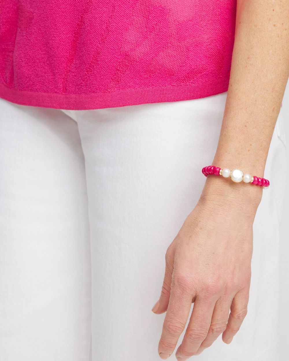 Jade Coin Hero Stretch Bracelet