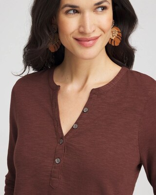 Cotton Slub Henley Tee click to view larger image.