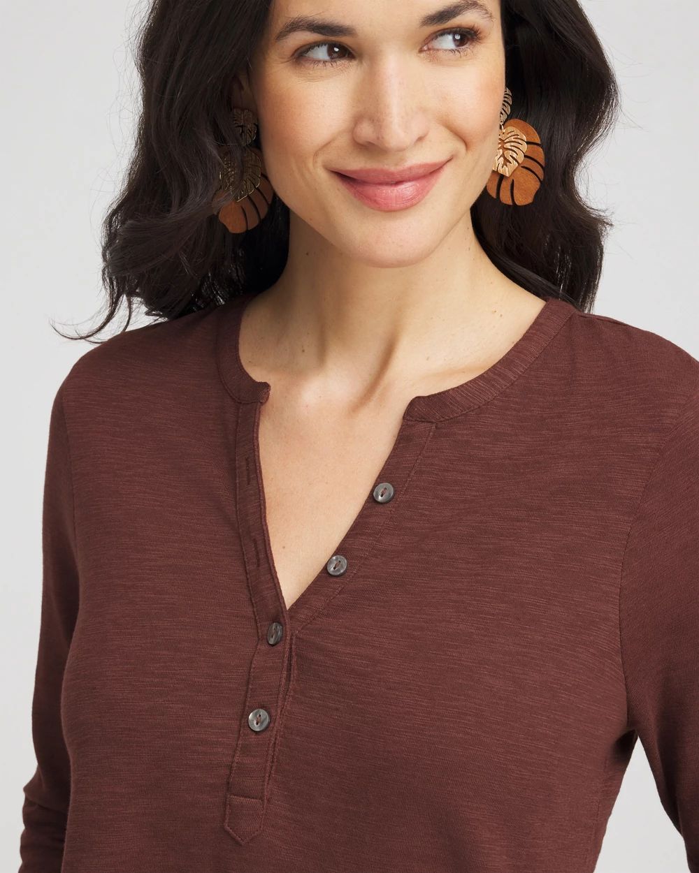 Cotton Slub Henley Shirt