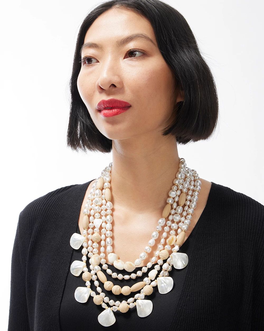 Shell and Wood Necklace