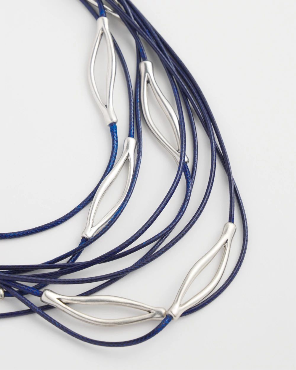 Blue Multistrand Bib Necklace