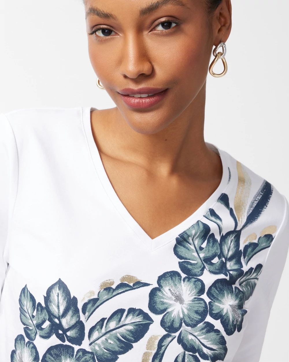 Floral Sequin Tee
