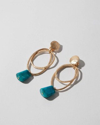 Howlite Clip-on Earrings