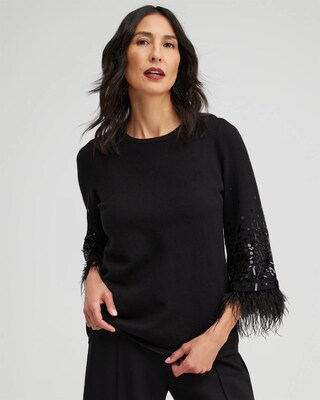 ECOVERO Embellished Pullover Sweater