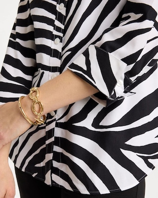 No Iron™ Stretch Animal Print Shirt click to view larger image.