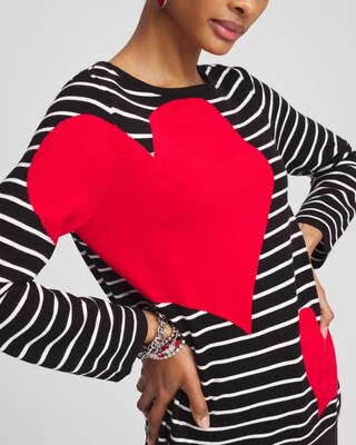 Valentine's Day Striped Pullover click to view larger image.