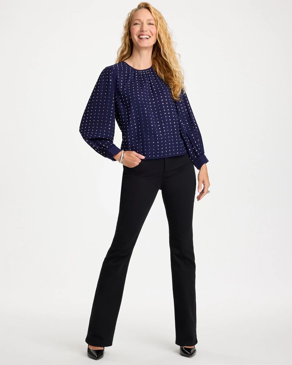 Embellished Long Sleeve Top click to view larger image.