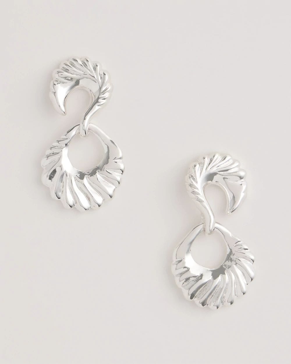 Silvertone Doorknocker Earrings