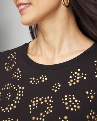 Touch of Cool™ Embellished Leopard Layering Tee
