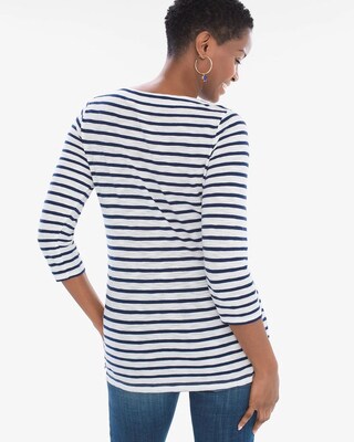 Chronicle Striped Embroidered Tee