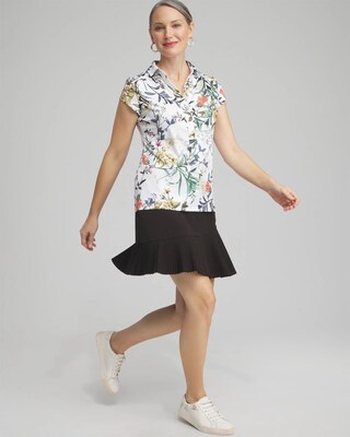Zenergy® UPF Floral Cap Sleeve Polo