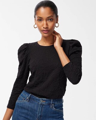 3/4 Sleeve Embroidered Tee