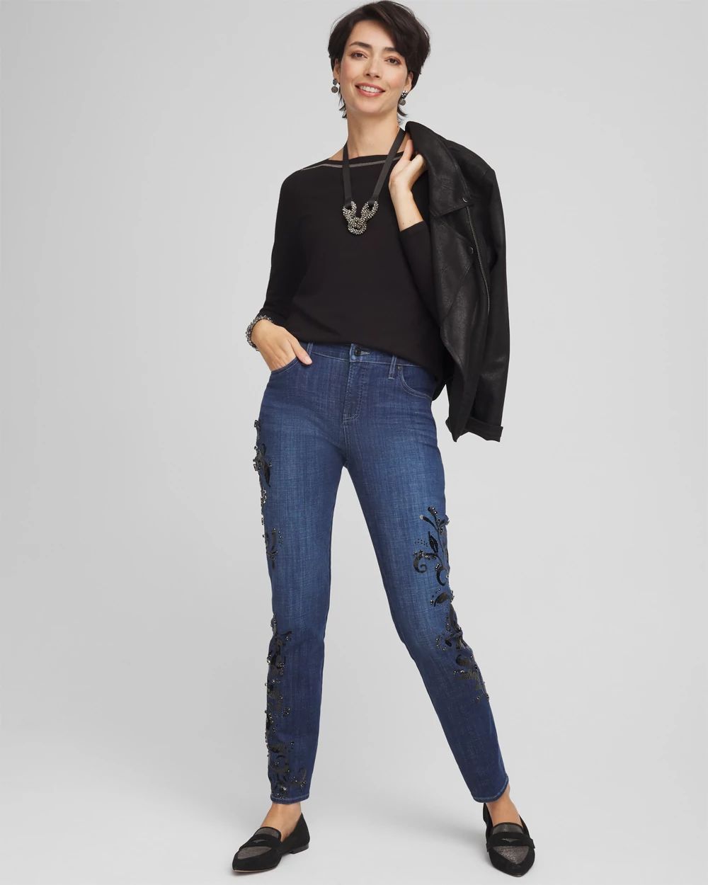 Caviar Bead Bateau Neck Sweater