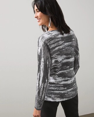 Studded Space Dye Pullover Sweater