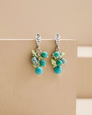 Faux Turquoise Bead Earrings