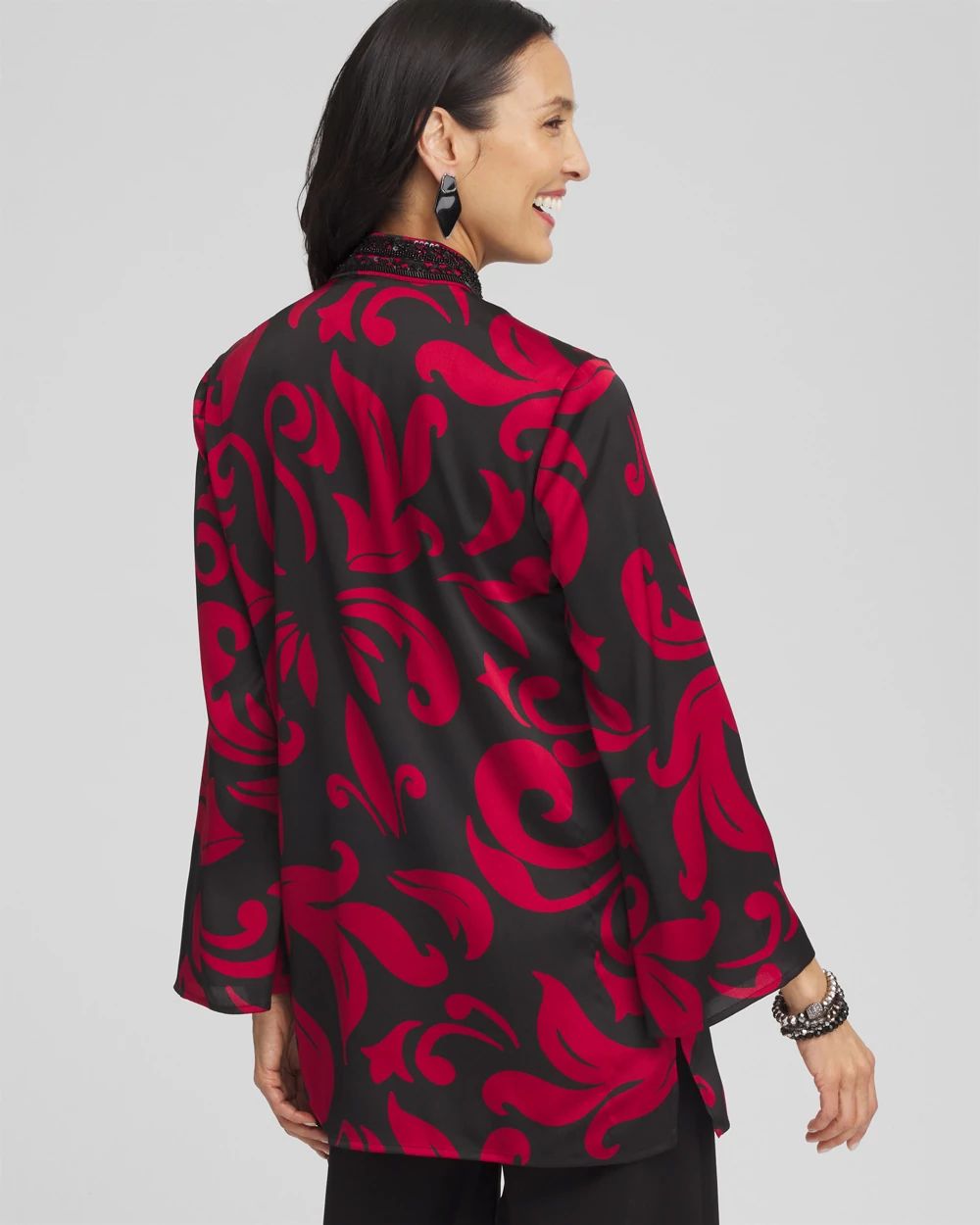 Embellished Neck Kurta Top click to view larger image.
