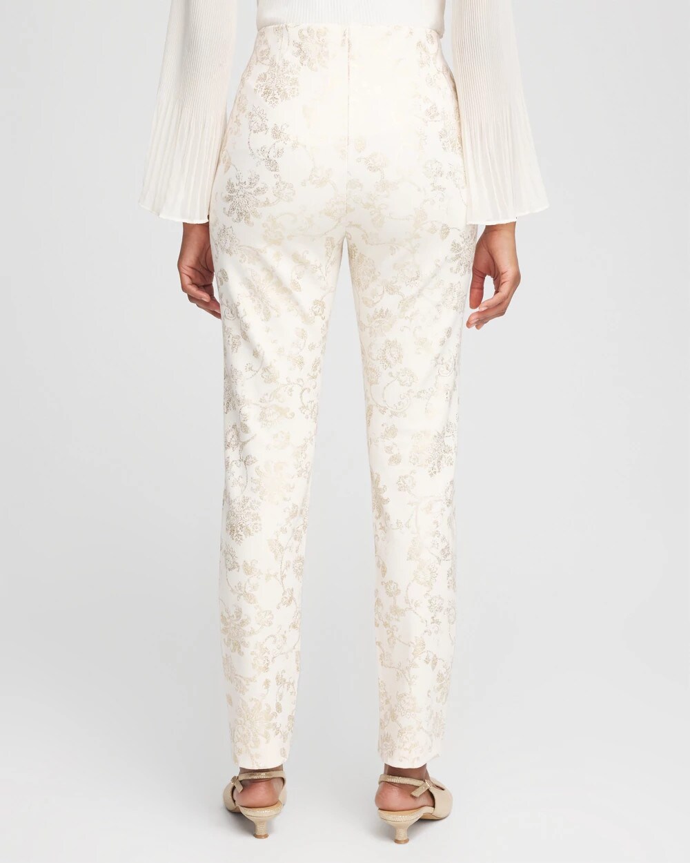 Juliet Foiled Ponte Ankle Pants
