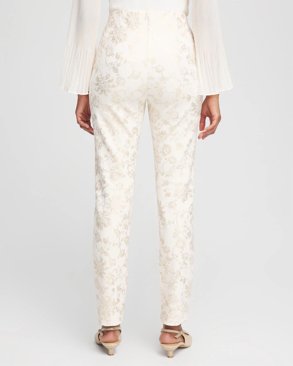 Juliet Foiled Ponte Ankle Pants