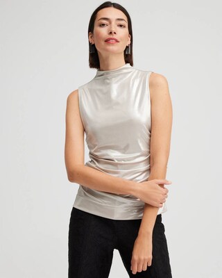 Black Label Gathered Knit Top