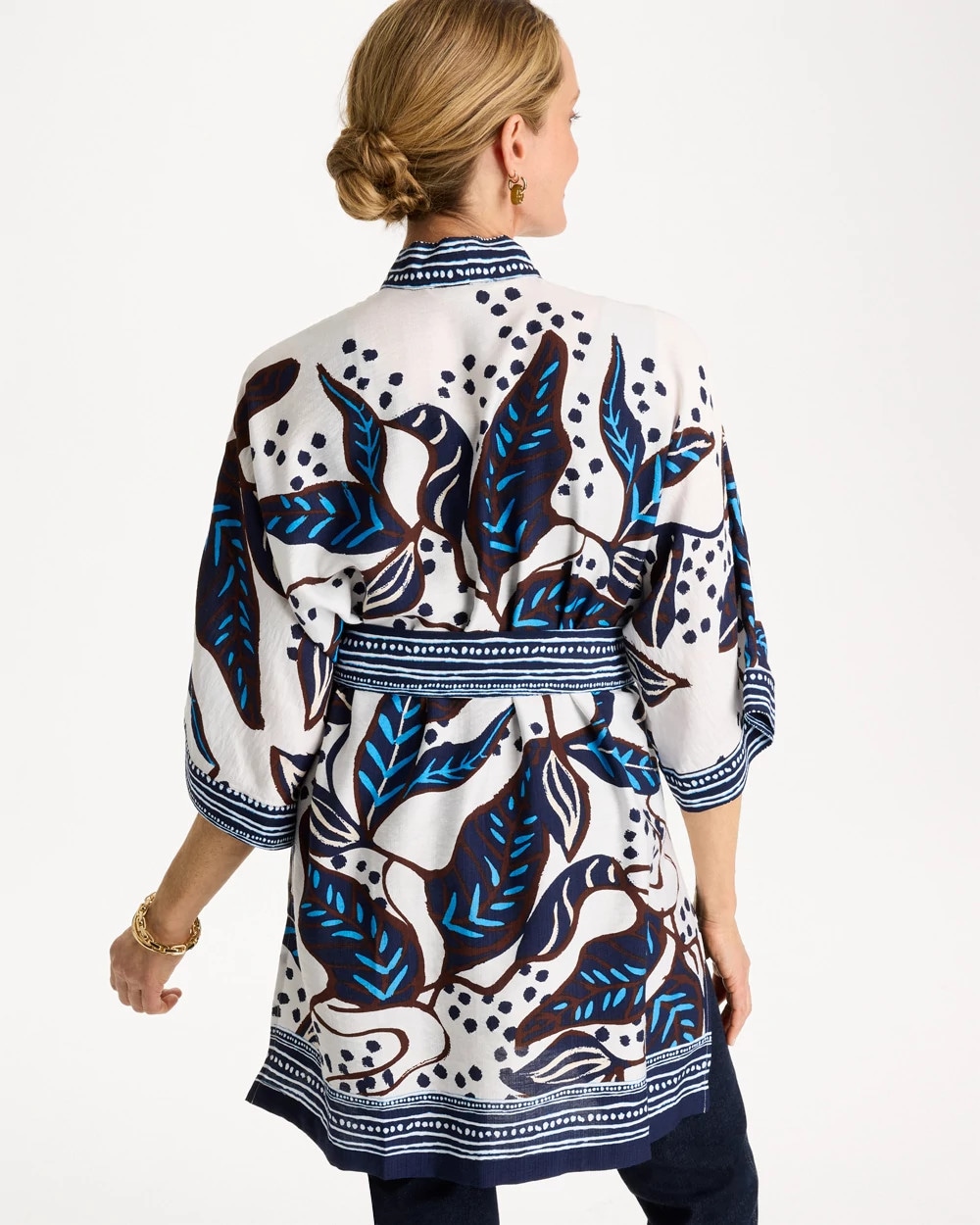 Printed Belted Kimono