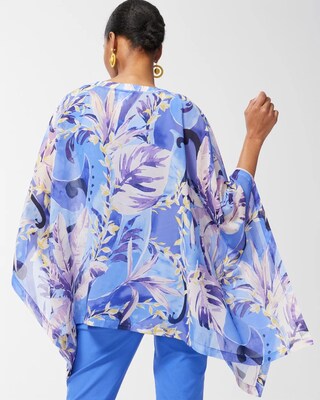 Cool Floral Print Poncho