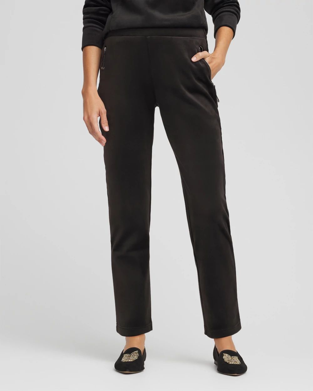 Zenergy® Scuba Velour Tapered Ankle Pants