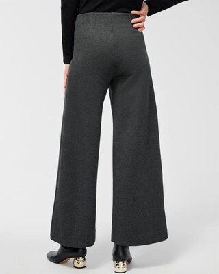 Ponte Pintuck Wide Leg Ankle Pants click to view larger image.