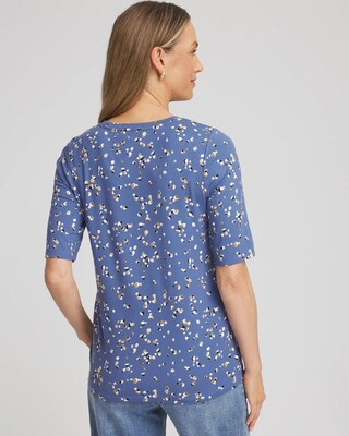Printed Elbow Sleeve Tee click to view larger image.