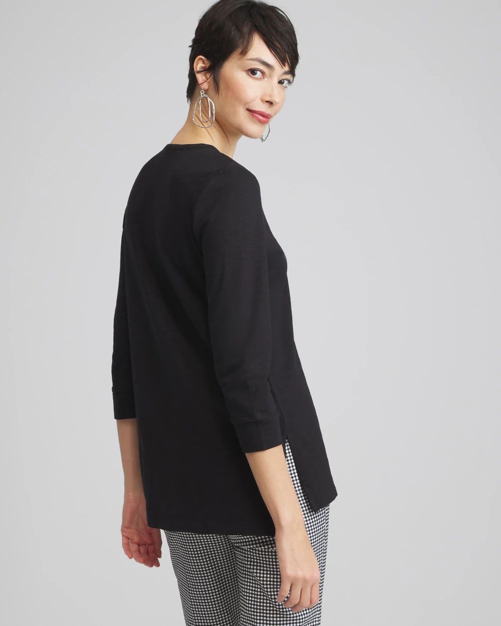 Henley Side Slit Tunic