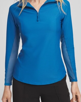 Zenergy® Mesh Detail Zip Pullover click to view larger image.