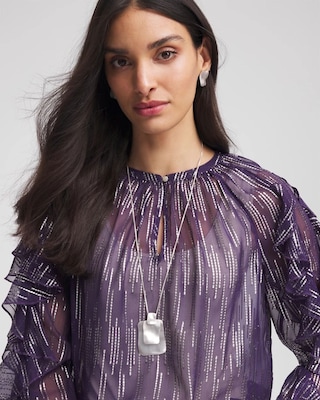 Adjustable Square Pendant Necklace click to view larger image.