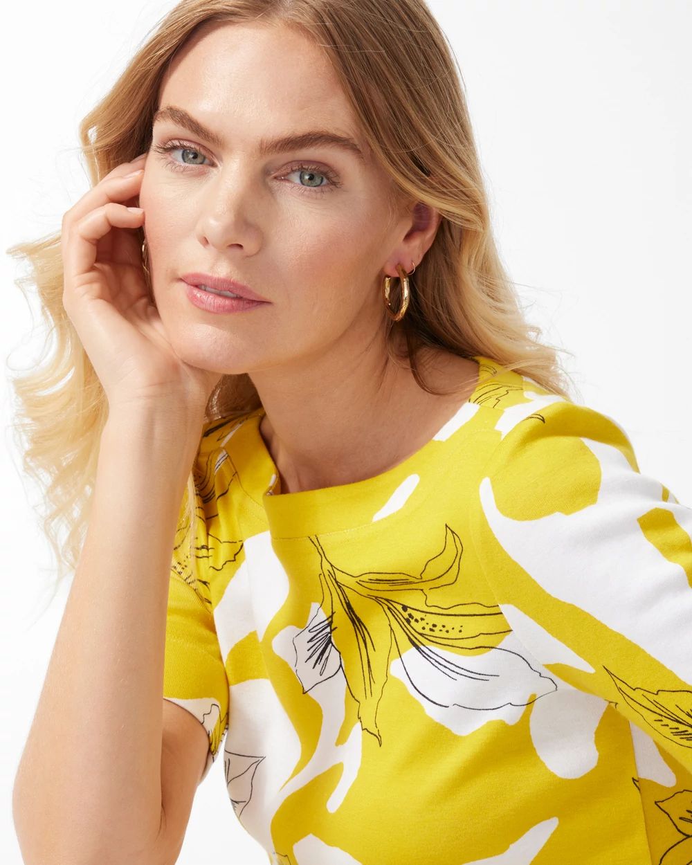 Pima Everyday Floral Print Tee