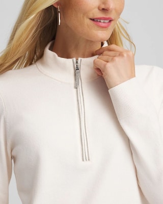 Zenergy® Luxe Half-Zip Pullover Top click to view larger image.