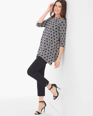 Dot-Print Portrait Top