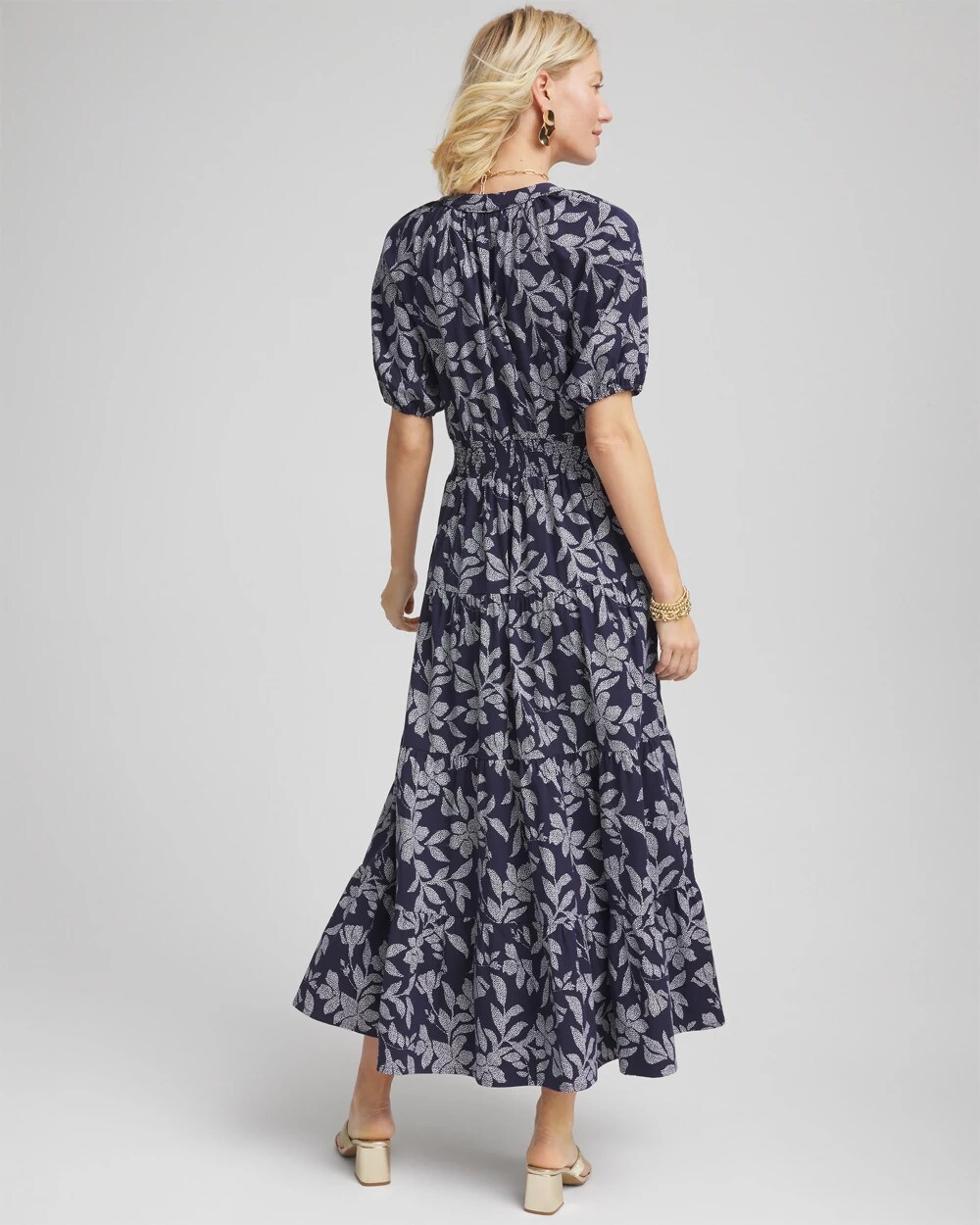 Poplin Smocked Waist Maxi Dress