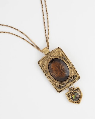 Adjustable Medallion Gem Pendant click to view larger image.
