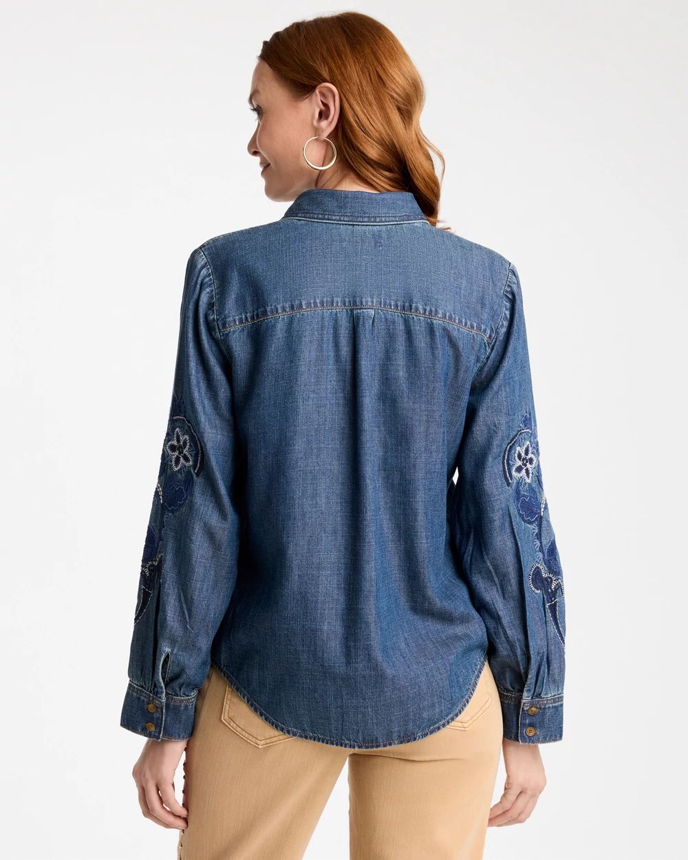 Embroidered Denim Shirt click to view larger image.