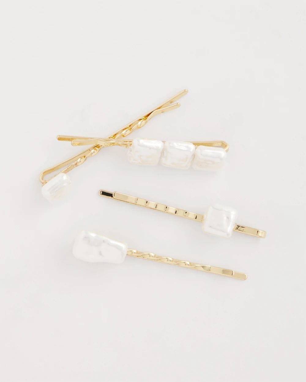 Goldtone Pearlescent Hair Pins click to view larger image.