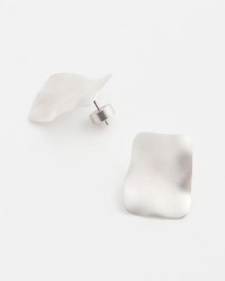 Square Oversized Stud Earrings click to view larger image.