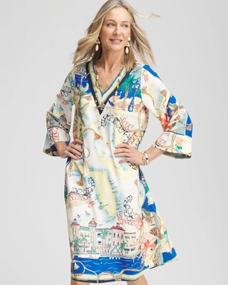 Sanibel Island V-Neck Midi Dress
