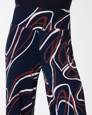 Petite Travelers Navy Wide Yoke Pants