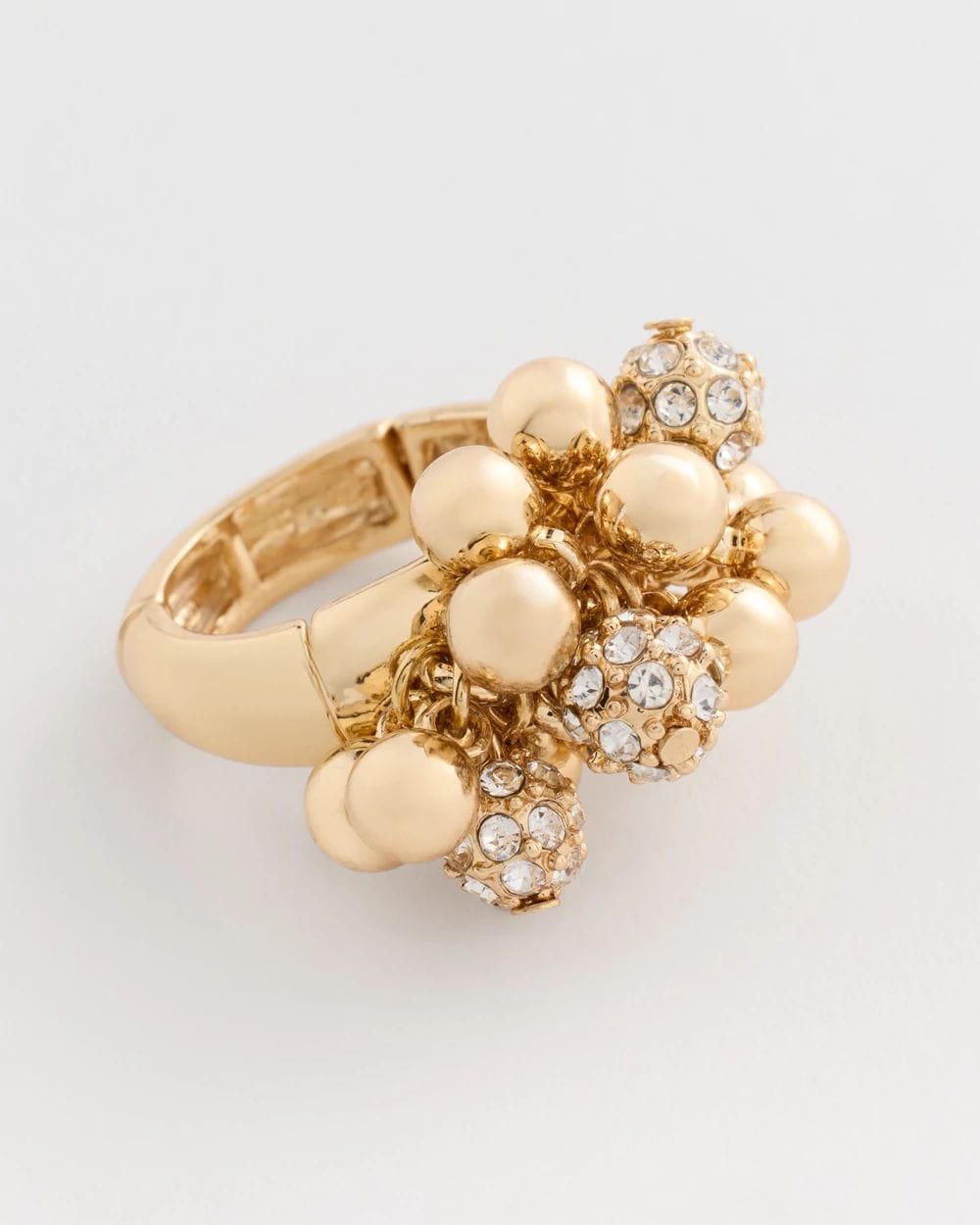 Goldtone Shimmer Stretch Ring